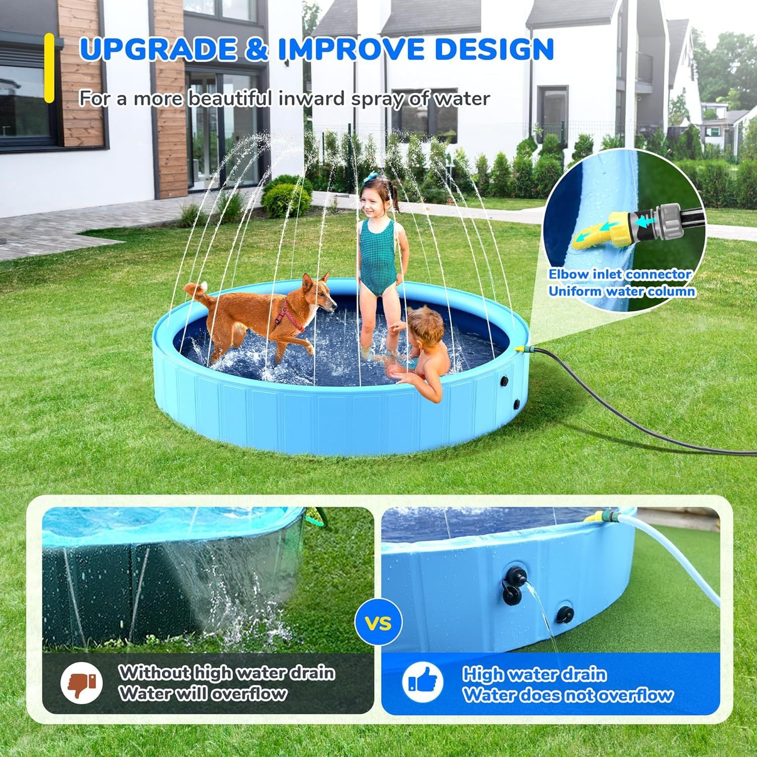 Faltbarer Planschpool für Hunde – ideal zum Baden und Abkühlen