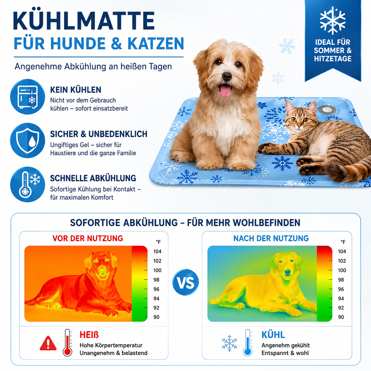 PolarBed™ – Kühlbett für Hunde & Katzen